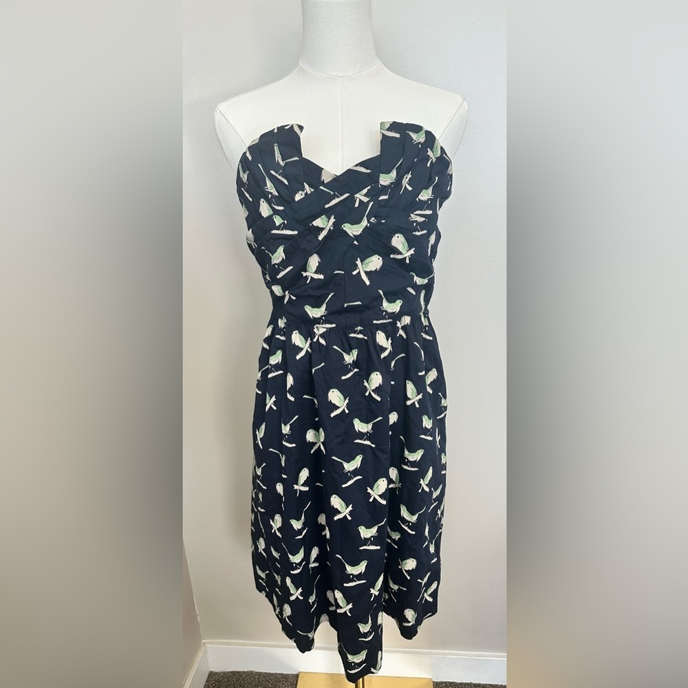 Anthropologie Porridge Sing Sweetly Bird Dress 8